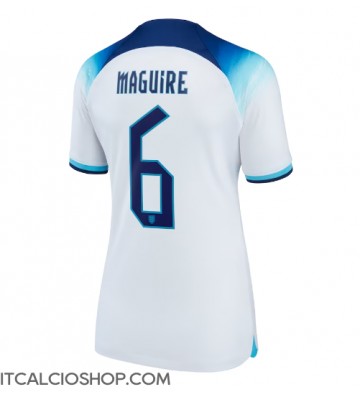 Inghilterra Harry Maguire #6 Prima Maglia Femmina Mondiali 2022 Manica Corta